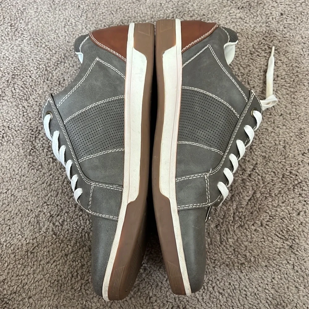 Jeffrey Tyler Mens Fashion Walking Sneakers Lace Up Gray Brown Mens 9 M Shoes